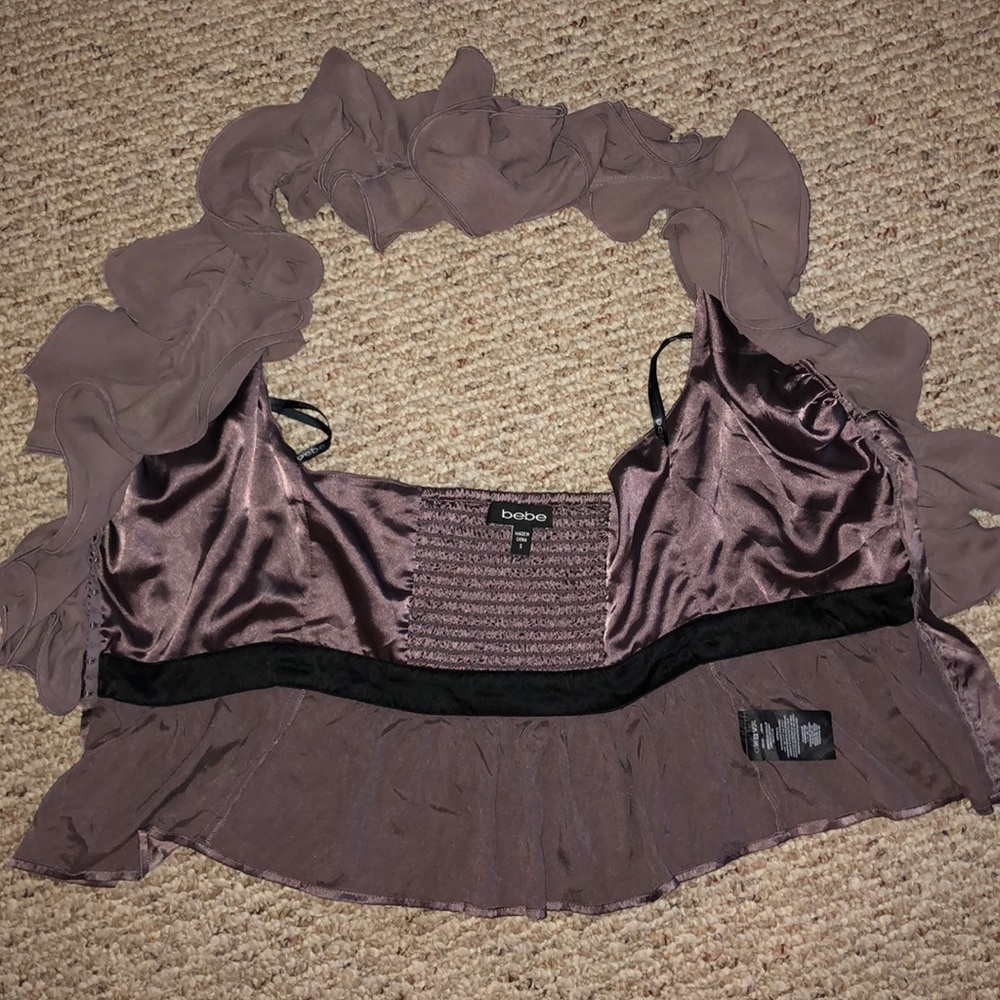 Bebe Ruffled Halter Blouse Size: Small - Picture 4 of 6